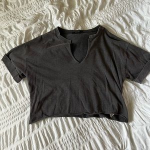 cropped casual tee